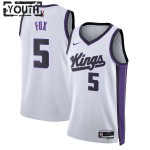 Maillot NBA Sacramento Kings De Aaron Fox Nike 2023-24 Association Edition Blanc Swingman - Enfant